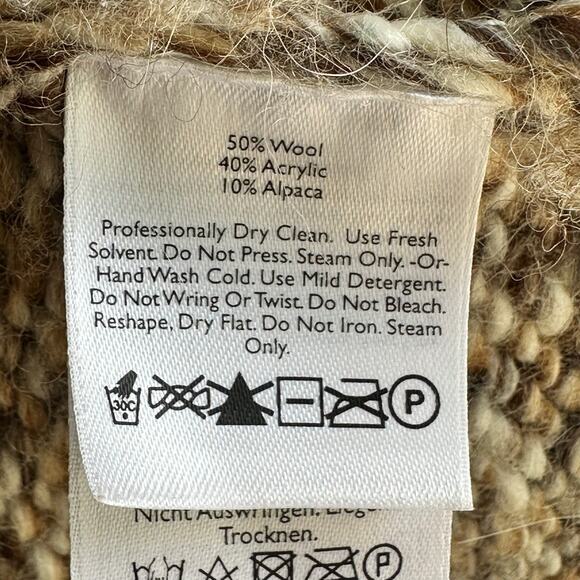 Eddie Bauer Fisherman Cardigan Sweater Wool Alpaca - Picture 7 of 8